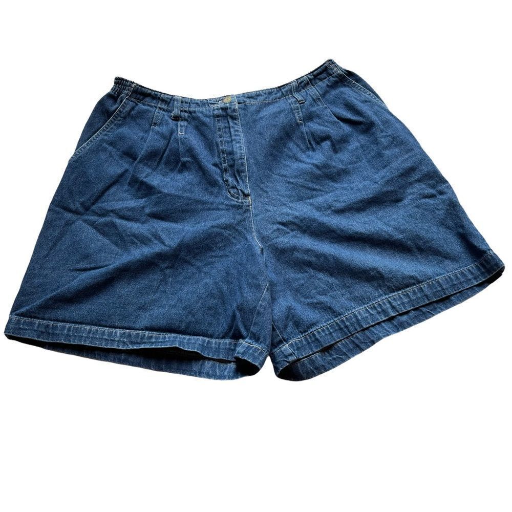 Original TY wear jean shorts Size 16 blue cotton elastic at waist sides